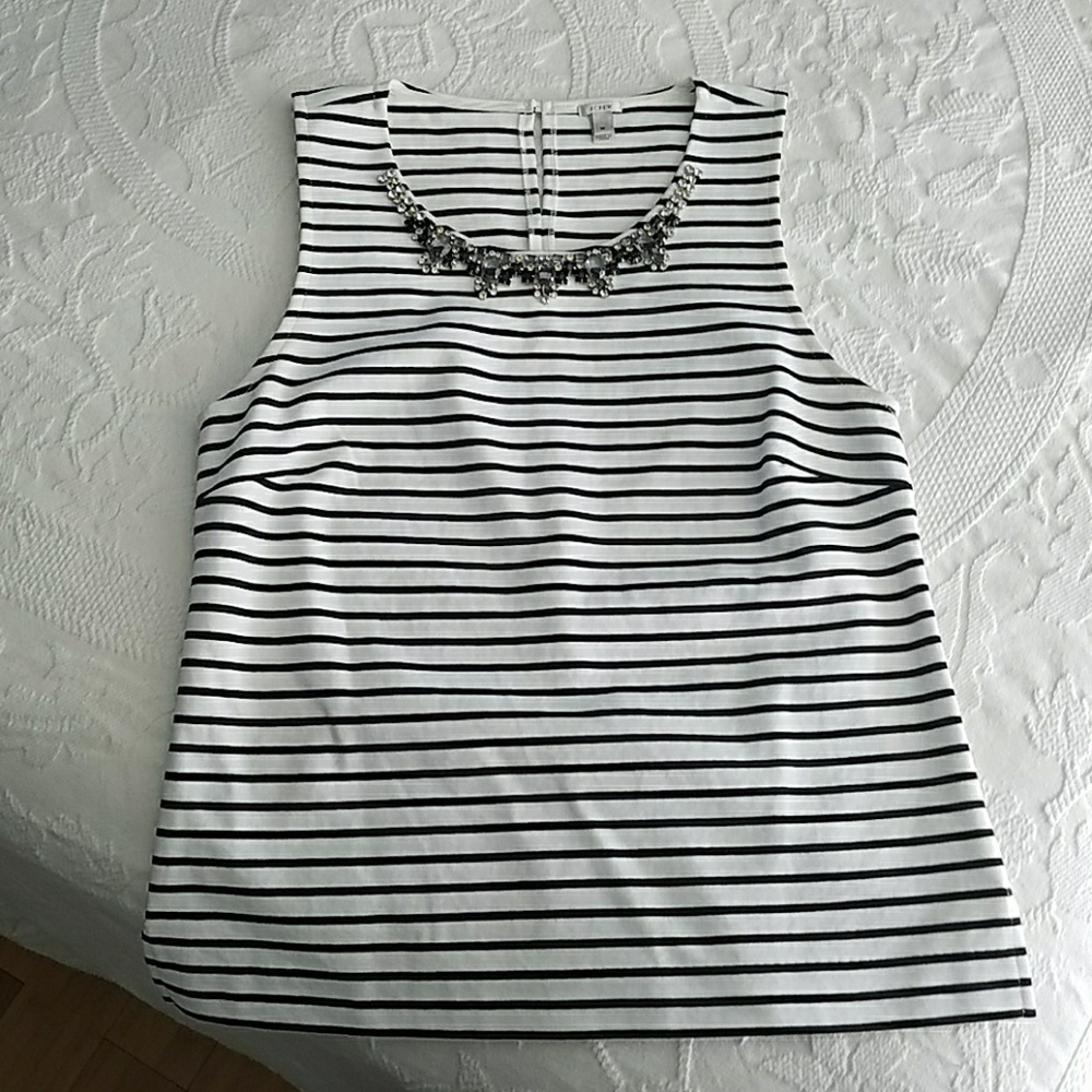 JCrew sleeve less jewel neck tank